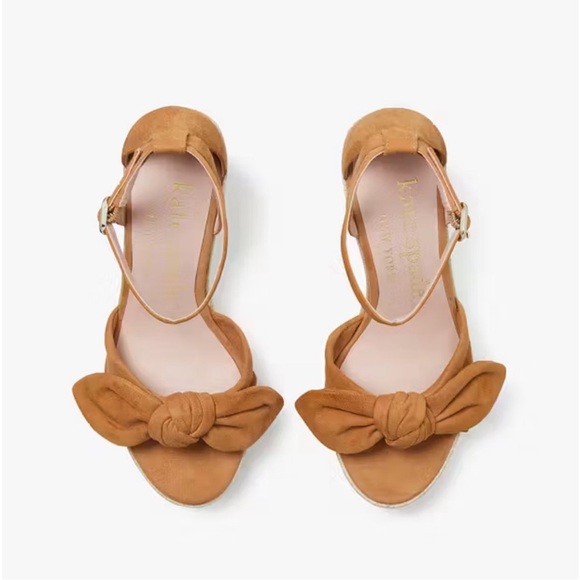 ♠️kate spade Tianna Platform Wedges, Bungalow Brown NIB - Picture 3 of 12